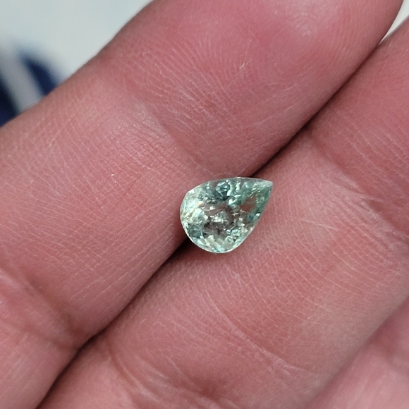 Natural pariaba tourmaline Brazil 1.28 carat pear loose gem - Picture 3 of 15